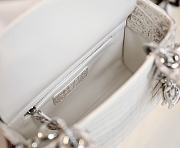 Dior Mini Lady Bag Crocodile White 17cm - 3