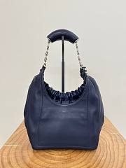 Loewe Small Squeeze Bag Lambskin Navy Blue 29x24x10.5cm - 4