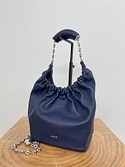 Loewe Small Squeeze Bag Lambskin Navy Blue 29x24x10.5cm - 3