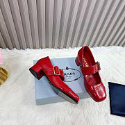 Prada Patent Leather Red Mary Jane Pumps - 3