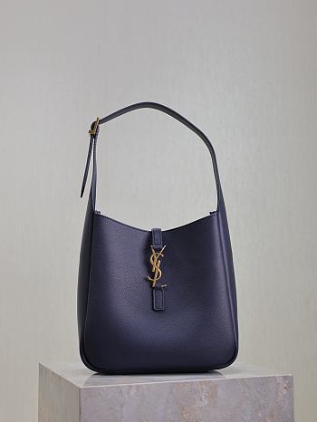 YSL LE 5 À 7 Small Navy Blue Leather 23x22x8.5cm