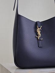 YSL LE 5 À 7 Small Navy Blue Leather 23x22x8.5cm - 2