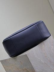 YSL Le 5 À 7 Large Grained Leather Navy Blue 30x31x13cm - 5