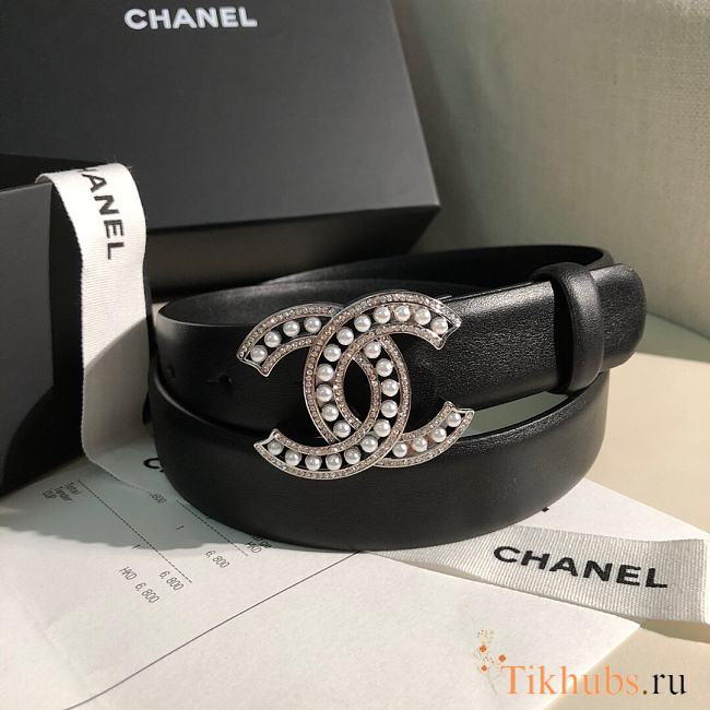 Chanel Black Belt 3cm 03 - 1