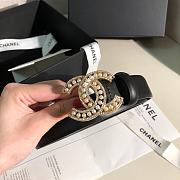 Chanel Black Belt Gold 3cm - 1