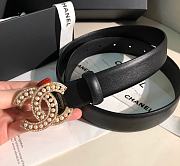 Chanel Black Belt Gold 3cm - 3