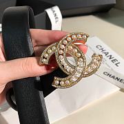 Chanel Black Belt Gold 3cm - 2