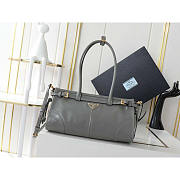 Prada Medium Leather Handbag Grey 32x15.5x12cm - 1