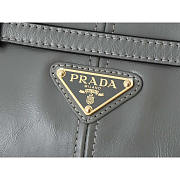 Prada Medium Leather Handbag Grey 32x15.5x12cm - 3