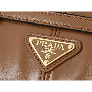 Prada Medium Leather Handbag Brown 32x15.5x12cm - 6