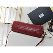 Prada Medium Leather Handbag Red Wine 32x15.5x12cm - 4