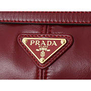 Prada Medium Leather Handbag Red Wine 32x15.5x12cm - 2