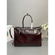 Prada Extra Large Leather Dark Brown 42x30x12cm - 1