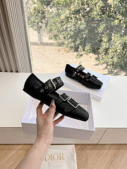 Dior Punk Ballet Flat Black Supple Calfskin - 3