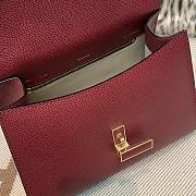 Valextra Iside Top Handle Medium Bag Red Wine 26x20x12cm - 2