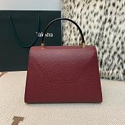 Valextra Iside Top Handle Medium Bag Red Wine 26x20x12cm - 3