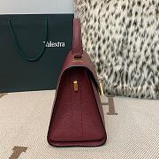 Valextra Iside Top Handle Medium Bag Red Wine 26x20x12cm - 5