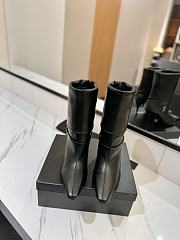 YSL Leather Vicky Ankle Black Boots 90 - 4