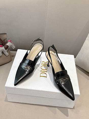 Dior Boy Slingback Pump Black Calfskin 8cm