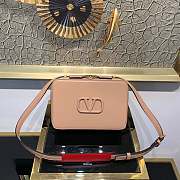 Valentino V Logo Crossbody Box Bag Beige 22x7x15cm - 1