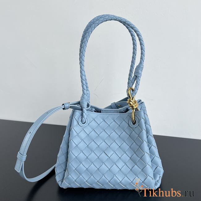 Bottega Veneta Andiamo Parachute Tote Blue 21x17x16.5cm - 1