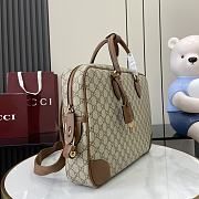 Gucci GG Emblem Medium Briefcase Brown 40x30x6cm - 5