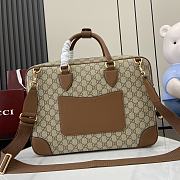 Gucci GG Emblem Medium Briefcase Brown 40x30x6cm - 4