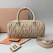 Miu Miu Arcadie Matelassé Nappa Bag Light Beige 27x9x12cm - 1