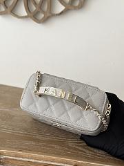 Chanel Vanity Top Handle Grey Caviar 17x9.5x8cm - 6