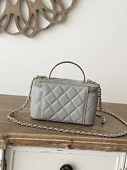 Chanel Vanity Top Handle Grey Caviar 17x9.5x8cm - 4