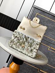 Chanel Flap Bag Sequins Gold 20cm - 3