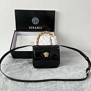 Versace La Medusa Mini Bag Black Patent 16x12x6cm - 1