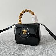 Versace La Medusa Mini Bag Black Patent 16x12x6cm - 4