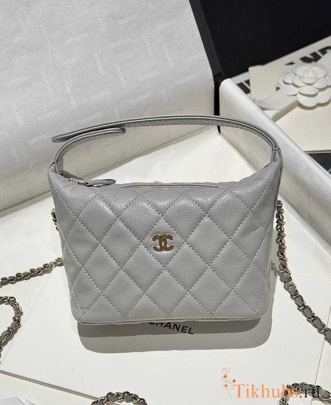 Chanel 25C Bag Caviar Grey 21.5x19x6cm - 1