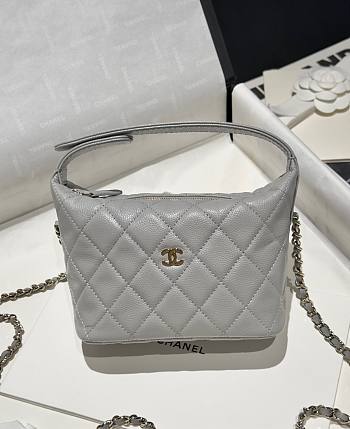 Chanel 25C Bag Caviar Grey 21.5x19x6cm