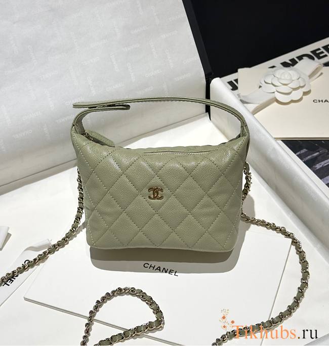 Chanel 25C Bag Caviar Khaki Green 21.5x19x6cm - 1