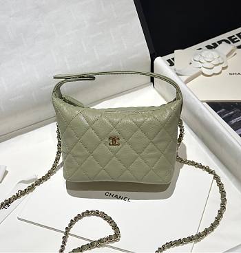 Chanel 25C Bag Caviar Khaki Green 21.5x19x6cm