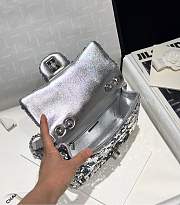 Chanel Flap Bag Sequins Silver 20cm - 6