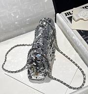 Chanel Flap Bag Sequins Silver 20cm - 5