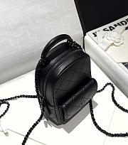 Chanel 25C Mini Backpack Black Lambskin 18x13x9cm - 5