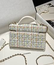 Chanel 25C Vanity Case White Tweed 17x19.5x5.5cm - 4