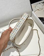 Chanel 25C Vanity Case White Tweed 17x19.5x5.5cm - 3
