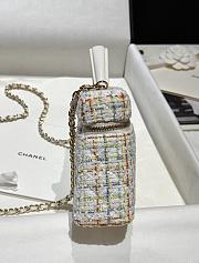 Chanel 25C Vanity Case White Tweed 17x19.5x5.5cm - 2