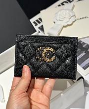 Chanel 19 Black Caviar Wallet 11.5x7.5cm - 1