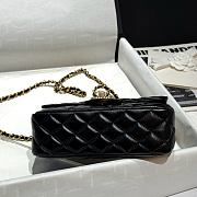 Chanel 24C Top Flap Bag Black Lambskin 21cm - 4