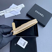 Chanel Card Holder Beige Caviar Gold 12x7.5x2.5cm - 5