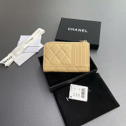 Chanel Card Holder Beige Caviar Gold 12x7.5x2.5cm - 3