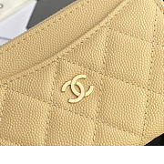 Chanel Card Holder Beige Caviar Gold 12x7.5x2.5cm - 2