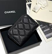 Chanel Zip Coin Purse Black Caviar 11.2x7.5cm - 2