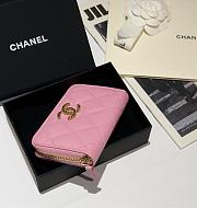 Chanel Zip Coin Purse Pink Caviar 11.2x7.5cm - 2